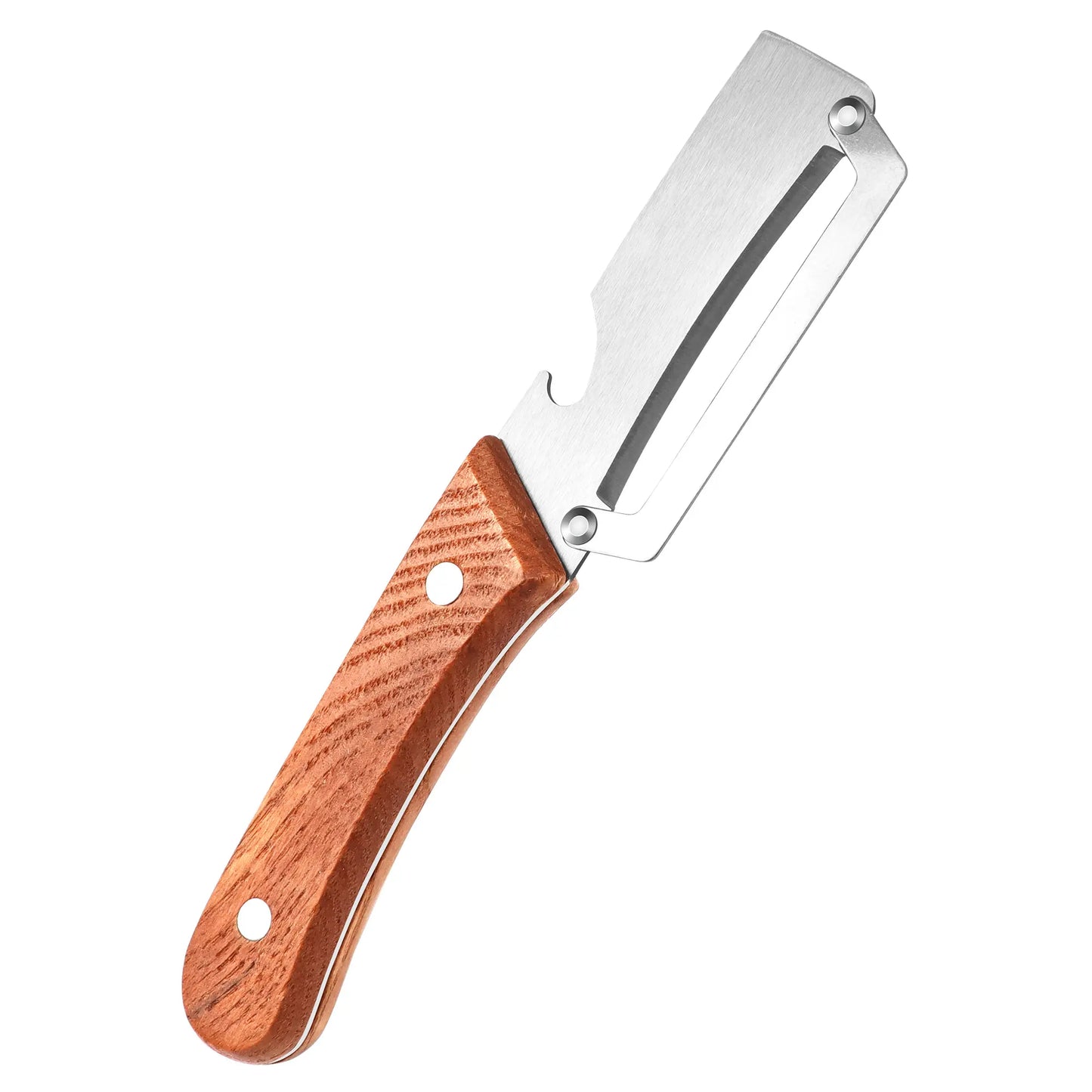Pikanzo™ Wooden-Handled Stainless Steel Shredder and Peeler