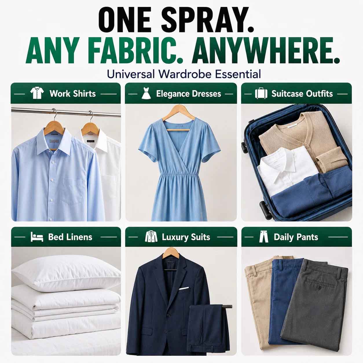 👔 Grailzees™ Instant Wrinkle Erasing Spray: Smooth Clothes in 3 Seconds (No Iron, No Heat)✨
