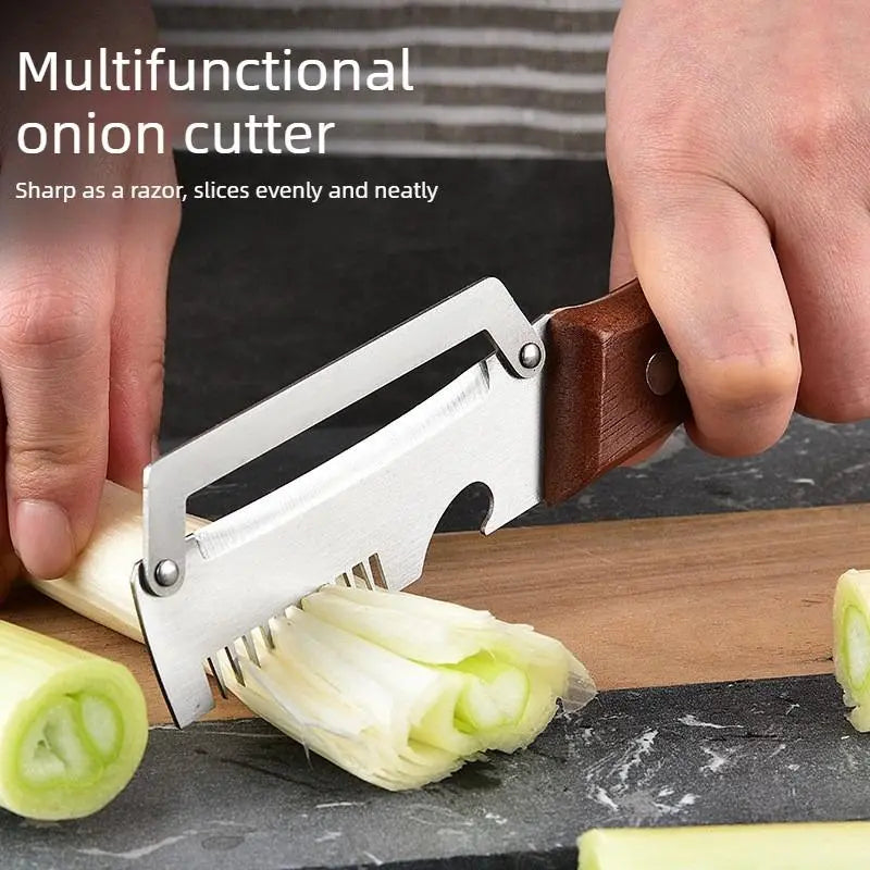 Pikanzo™  Wooden-Handled Stainless Steel Shredder and Peeler