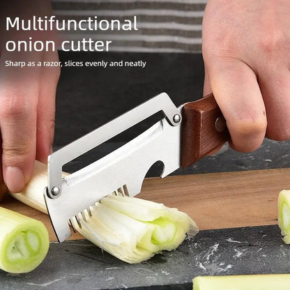 Pikanzo™  Wooden-Handled Stainless Steel Shredder and Peeler
