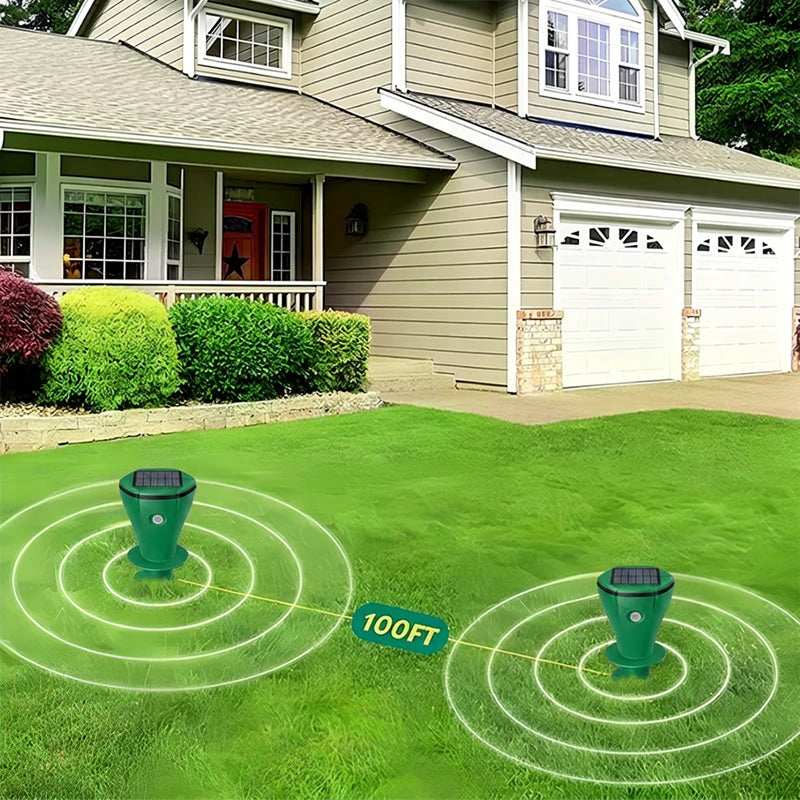 🌸Hot Sale 50% OFF☘️Solar Powered Waterproof Screw Mole Repellent