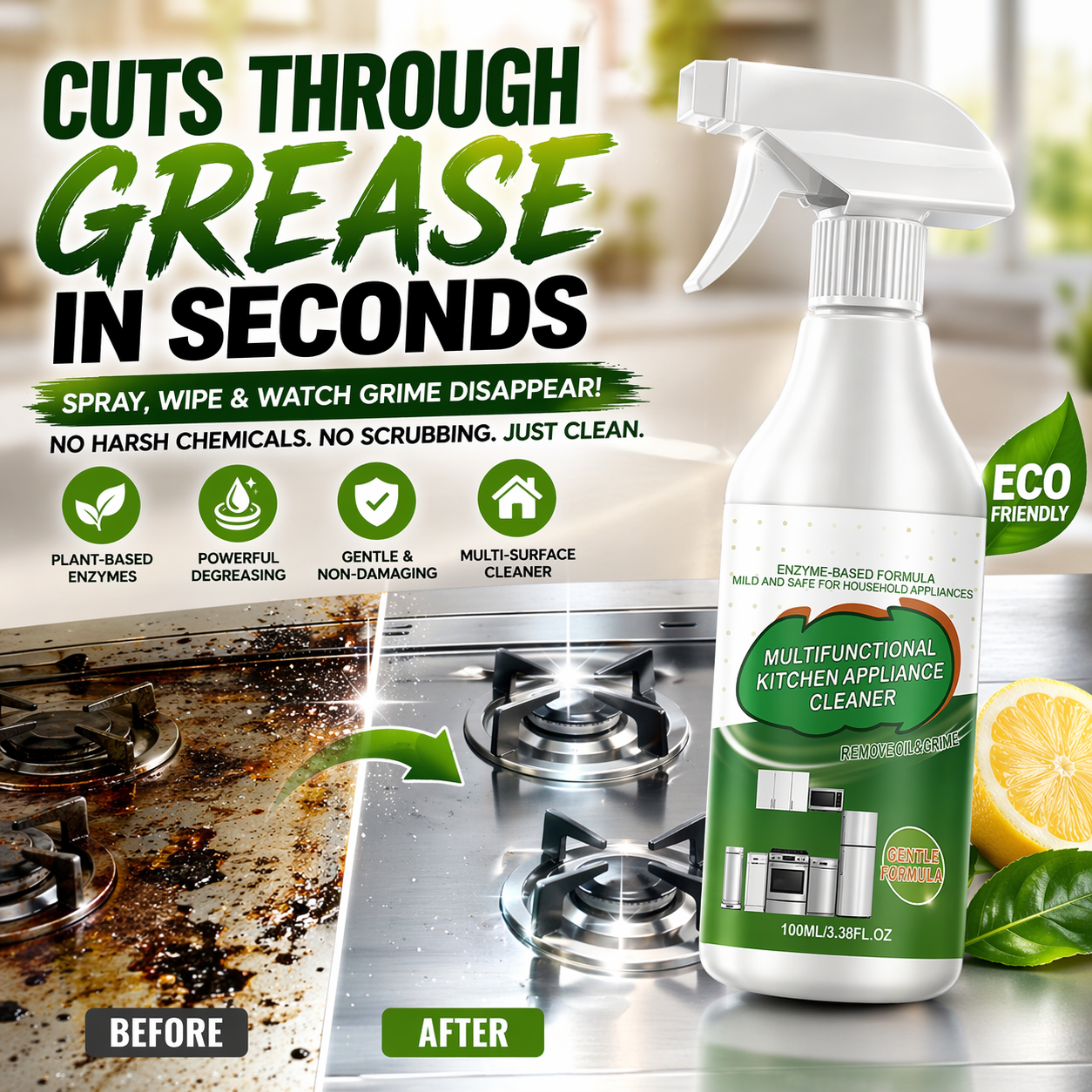Zelmivo™ Multi-purpose enzyme foam cleaner, versatile – Kitchen & Home (OFFER)
