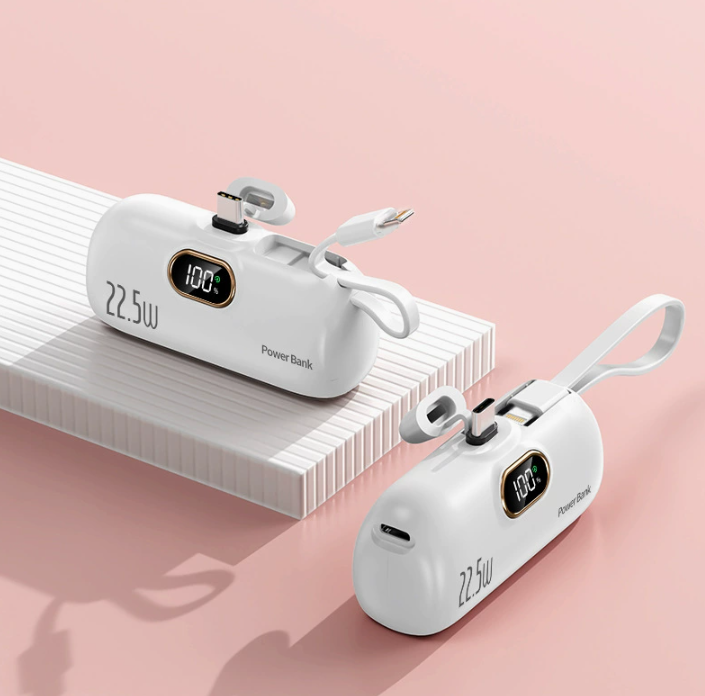 Pocket Power Bank with Built-In Cables | 22.5W Fast Charging (OFFER)
