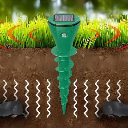 🌸Hot Sale 50% OFF☘️Solar Powered Waterproof Screw Mole Repellent