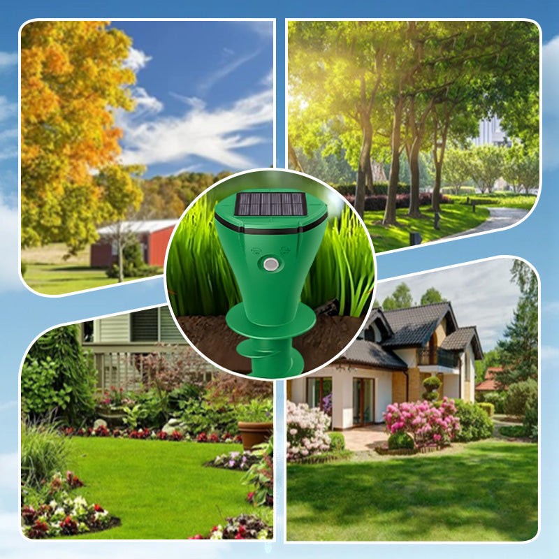 🌸Hot Sale 50% OFF☘️Solar Powered Waterproof Screw Mole Repellent