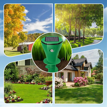 🌸Hot Sale 50% OFF☘️Solar Powered Waterproof Screw Mole Repellent
