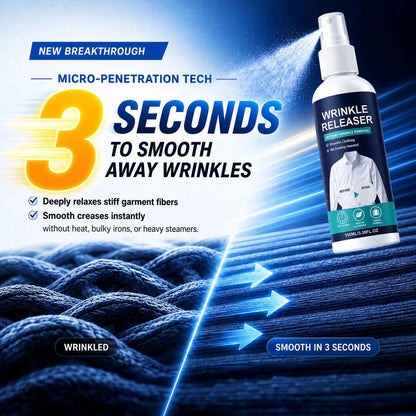 👔 Grailzees™ Instant Wrinkle Erasing Spray: Smooth Clothes in 3 Seconds (No Iron, No Heat)✨