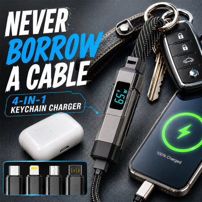 💥2026 HOT SALE🔥50K+ SOLD!🛡️4-in-1 Digital Display Keychain Charging Cable