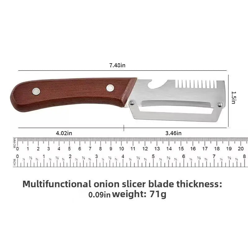 Pikanzo™  Wooden-Handled Stainless Steel Shredder and Peeler