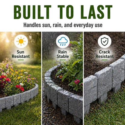 🌿✨Zelmivo™ Stone-Look Edging Fence - Garden Edges That Stay Clean🏡♻️