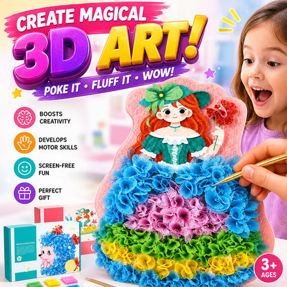 🎨 Kids 3D Fabric Poke Art Kit – Screen-Free Creative Fun (offer)