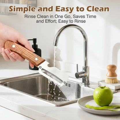 Pikanzo™  Wooden-Handled Stainless Steel Shredder and Peeler