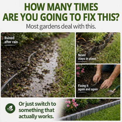 🌿✨Zelmivo™ Stone-Look Edging Fence - Garden Edges That Stay Clean🏡♻️