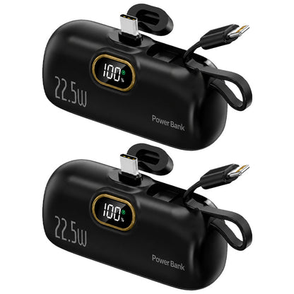 Pocket Power Bank with Built-In Cables | 22.5W Fast Charging (OFFER)