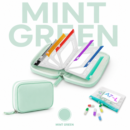 All-in-One Travel Pill Organizer with Removable Pouches