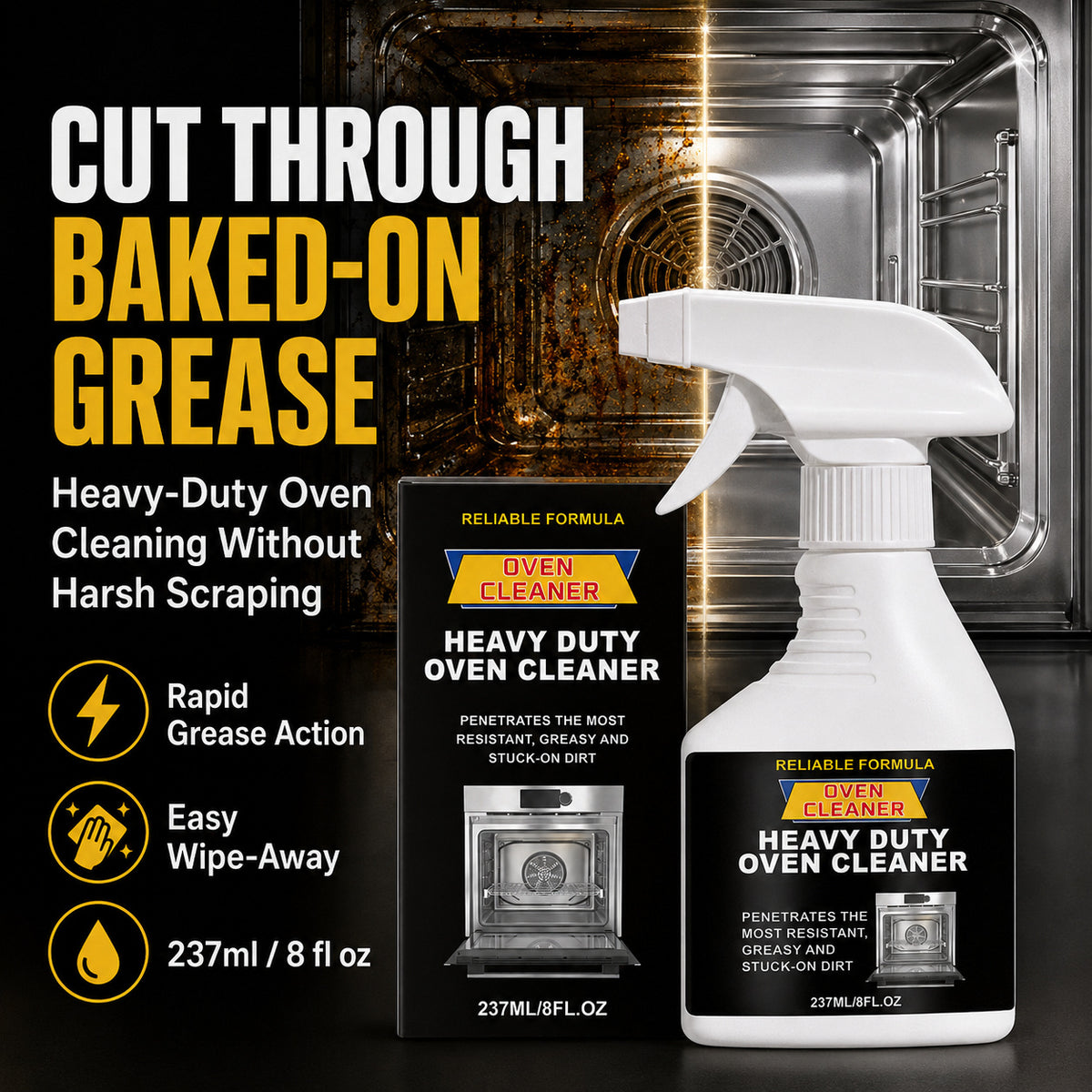 Refresh Your Oven Today 🍳✨ Fast-Acting Oven Cleaner Spray