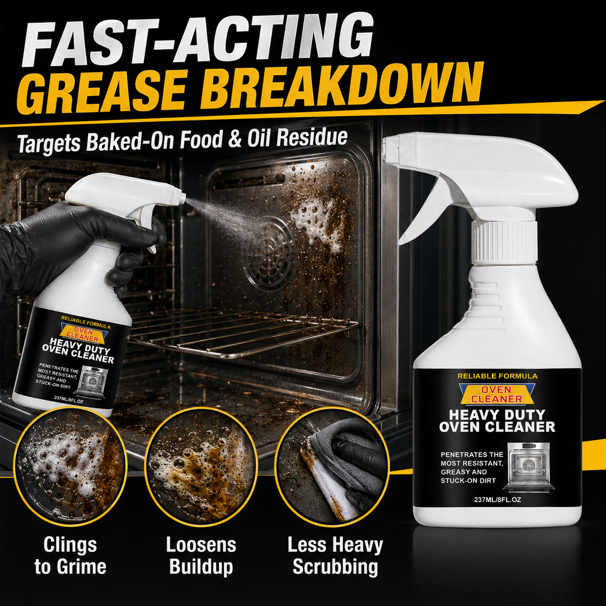 Refresh Your Oven Today 🍳✨ Fast-Acting Oven Cleaner Spray