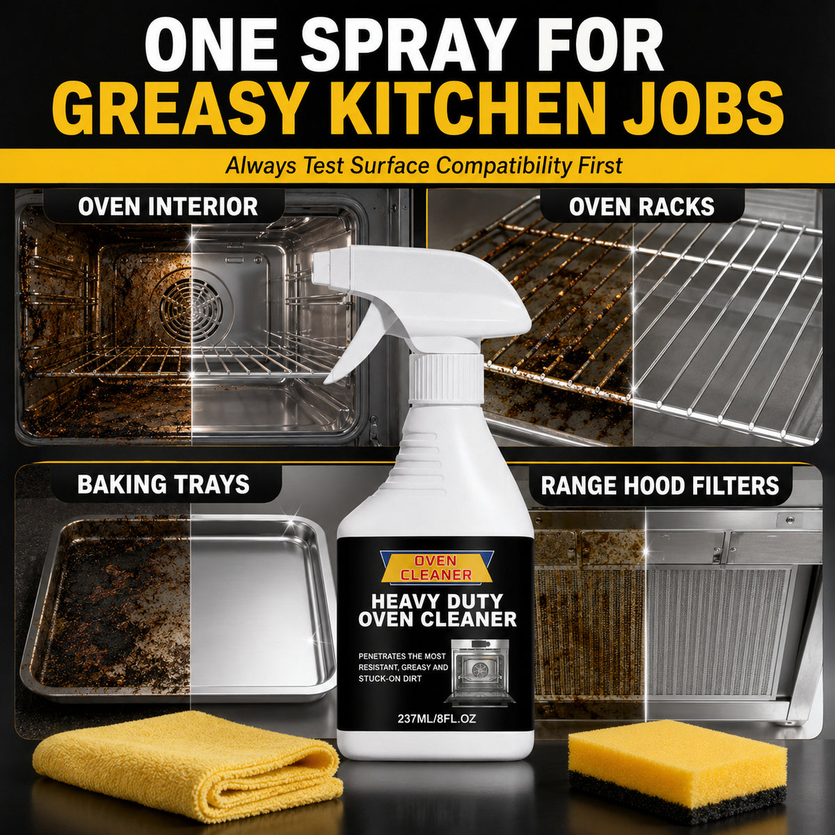 Refresh Your Oven Today 🍳✨ Fast-Acting Oven Cleaner Spray
