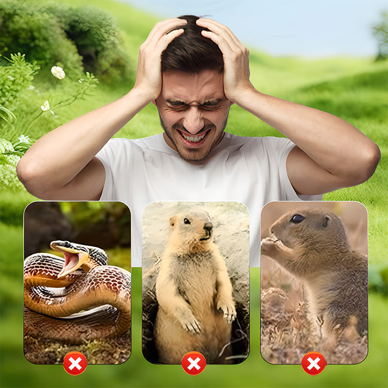 🌸Hot Sale 50% OFF☘️Solar Powered Waterproof Screw Mole Repellent