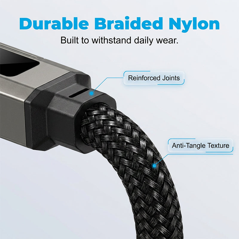 💥2026 HOT SALE🔥50K+ SOLD!🛡️4-in-1 Digital Display Keychain Charging Cable