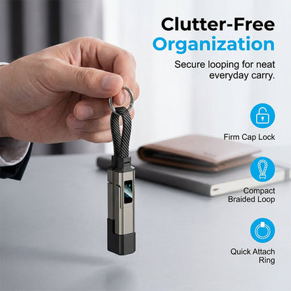 💥2026 HOT SALE🔥50K+ SOLD!🛡️4-in-1 Digital Display Keychain Charging Cable