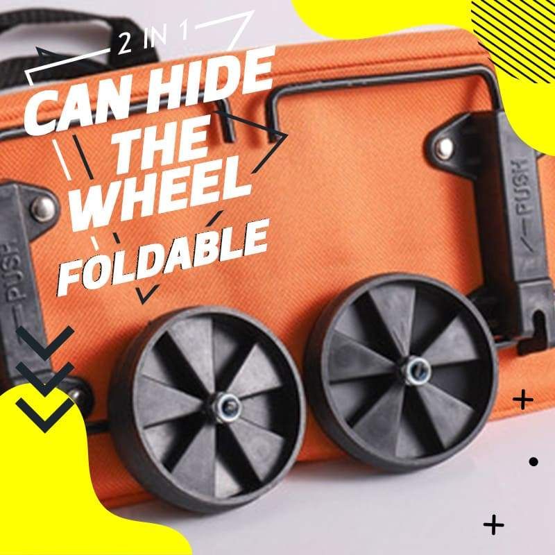 🛒 Foldable Shopping Cart with Wheels | 2-in-1 Rolling Grocery Tote (offer)
