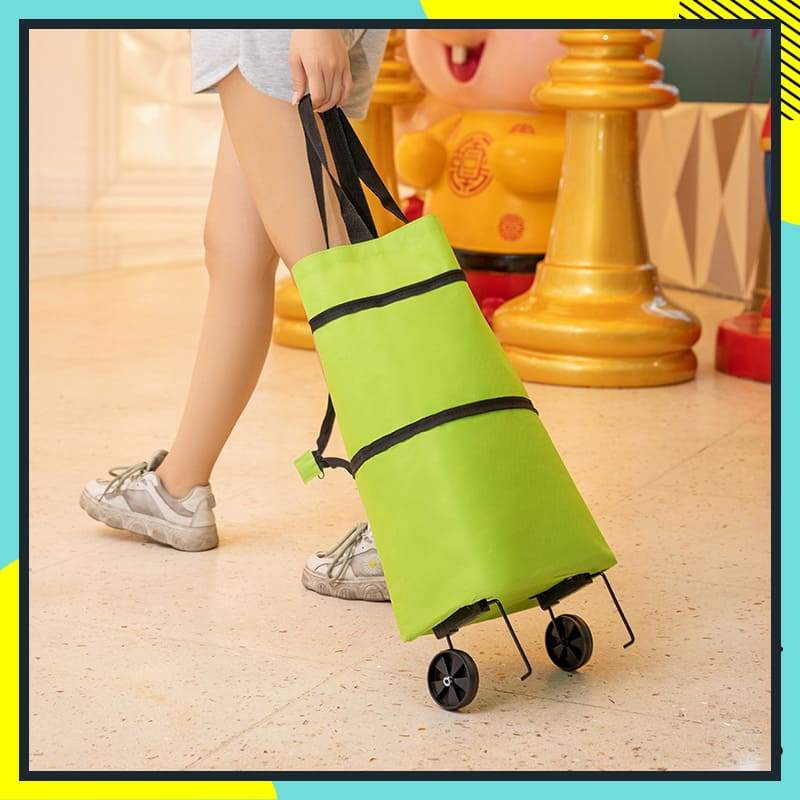 🛒 Foldable Shopping Cart with Wheels | 2-in-1 Rolling Grocery Tote (offer)
