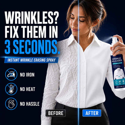 👔 Grailzees™ Instant Wrinkle Erasing Spray: Smooth Clothes in 3 Seconds (No Iron, No Heat)✨